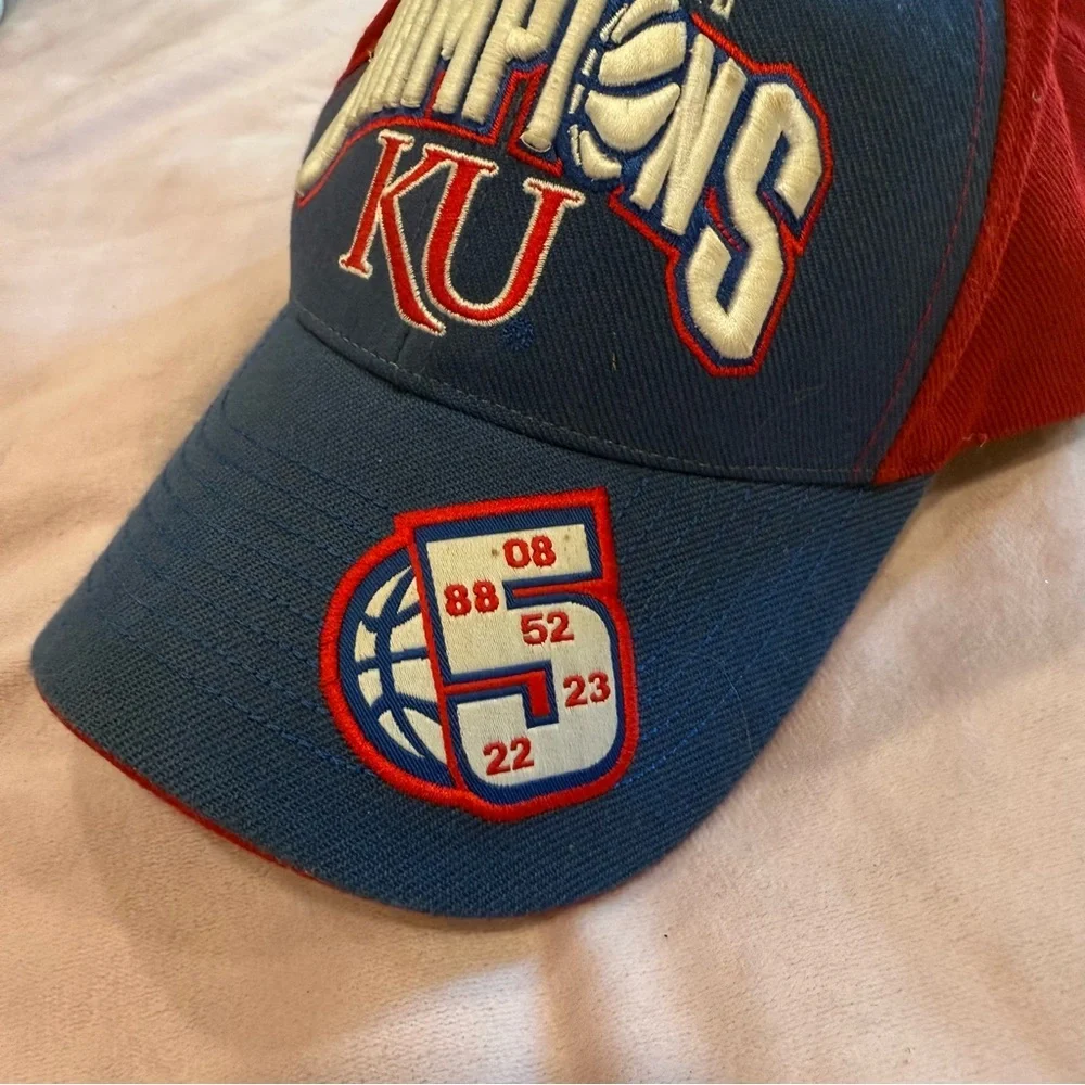 Top of the World Blue and Red KU Champions Hat
